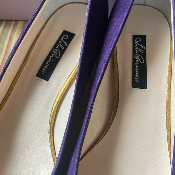 Lulu Guinness Nathalie Purple Shoes - Picture 7 of 8